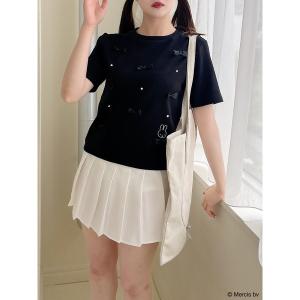 tシャツ 半袖 miffy パールリボンTシャツ レディース