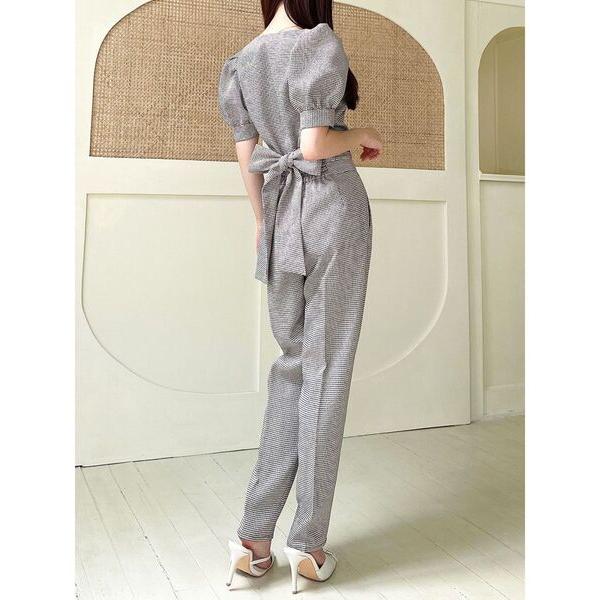 パンツ センタープレステーパードパンツ「セットアップ着用可能」 レディース
