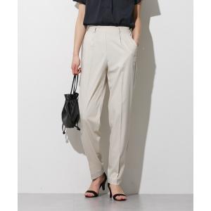 スラックス パンツ 高身長　ひんやりストレッチきれいめテーパードパンツ　丈長め・トールサイズ レディース