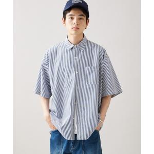 シャツ ブラウス メンズ 「ZOZO限定」STRIPE OVER SH S/S｜zozo