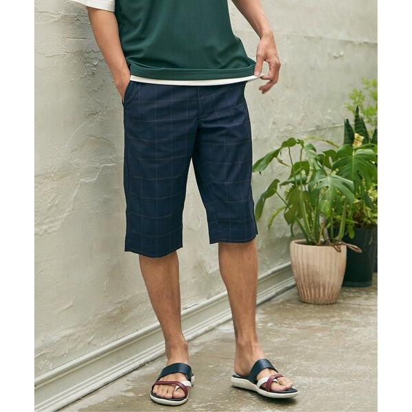 パンツ 6.5分丈チェックドビーハーフパンツ メンズ