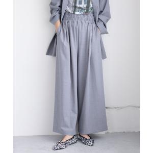 スラックス パンツ スラックスギャザーワイドパンツ　122002 レディース
