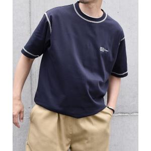 tシャツ Tシャツ メンズ SHIPS any: 「接触冷感」COTTON USA Cool touch ワンポイント ロゴ ステッチ デザイン Tシ