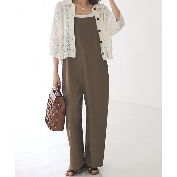 サロペット オーバーオール 「セットアップ対応/大人のいちまんワンピ」クールタッチサテンサロンペット...