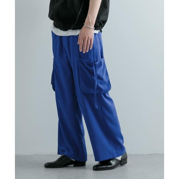 パンツ 「セットアップ対応」 リネンライクサイドポケットワイドパンツ メンズ