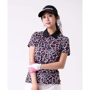 ゴルフ レディース 「GREED MONSTER:グリードモンスター」Original leopard Polo Shirt/マルチレオパードプリント｜zozo