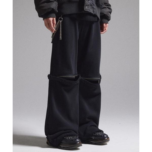 ワイドパンツ スウェットパンツ ジャージ 「GRANCY」ZipDesign SweatPants ...