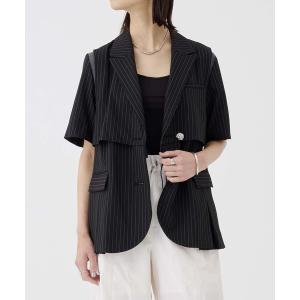 【新品同様品】UNITED TOKYO ラペルポイントテーラードジャケット ラペルポイントテーラードジャケット(FREE BLACK): : ウィメンズ