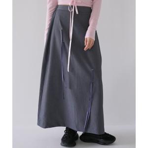 スカート レディース string through skirt