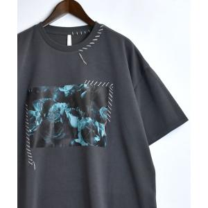 tシャツ Tシャツ メンズ ハンドステッチ ダンボールニット プリントTシャツ「IR」｜zozo