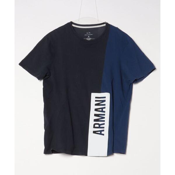 「ARMANI EXCHANGE」 長袖Tシャツ M ネイビー メンズ