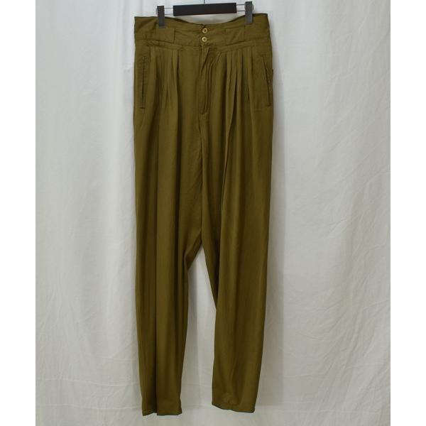 パンツ 「ヴィンテージ古着」BOJO ONE WORLD テーパードパンツ レーヨン カーキ メンズ...