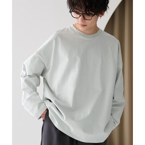 「MONO-MART」 長袖Tシャツ L ライトグレー メンズ