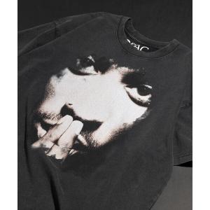 tシャツ Tシャツ メンズ 2PAC ツーパック 別注 ビッグシルエット フロントプリント クルーネック Tシャツ