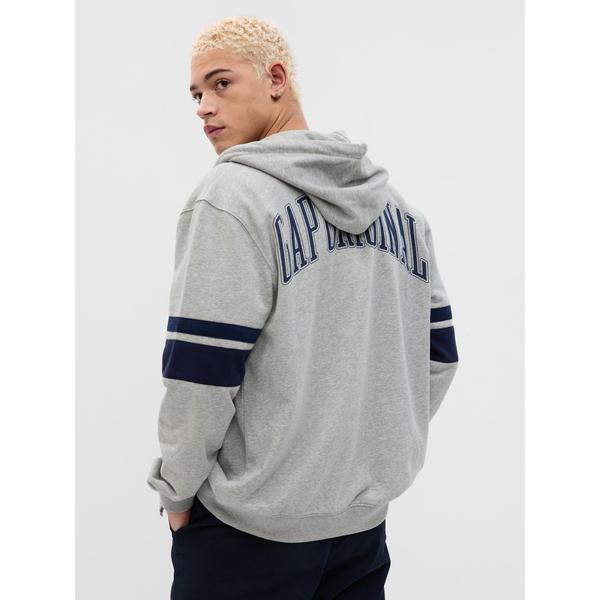 「GAP」 ジップアップパーカー M グレー メンズ