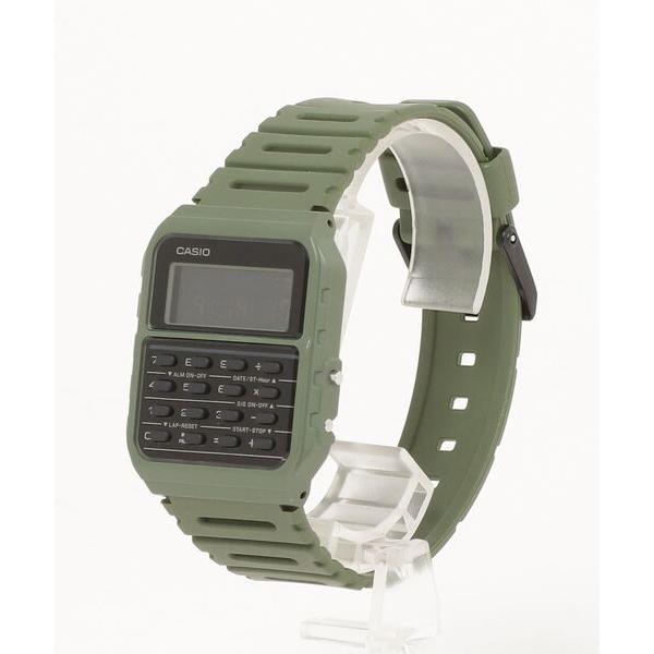 「BEAMS BOY」 デジタル腕時計 ONE SIZE オリーブ レディース