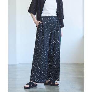 パンツ 「WEB限定」リネンミックスドットタック...の商品画像