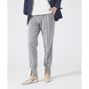 qualite（カリテ） スラックス パンツ 2WAYバックピーチタックパンツ