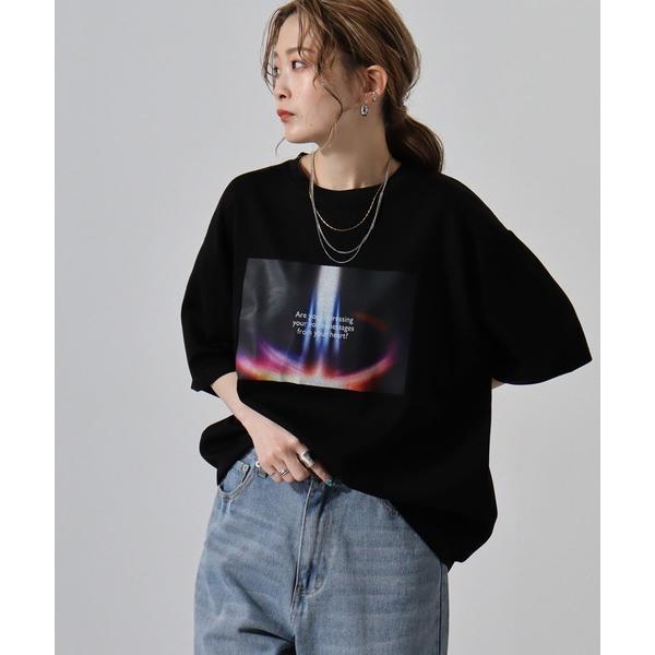 tシャツ ダンボールニット 転写プリント クルーネック Tシャツ(スピリチュアル) メンズ レディー...