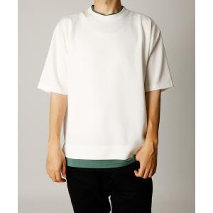 tシャツ Tシャツ メンズ 「INASTUDIOS SELECT」ダンボールニット フェイクレイヤー クルーTシャツ