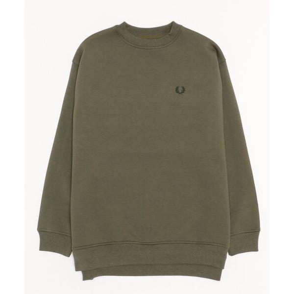 「FRED PERRY」 長袖Tシャツ S カーキ メンズ