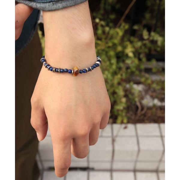 メンズ ネックレス Round Lapis Bracelet