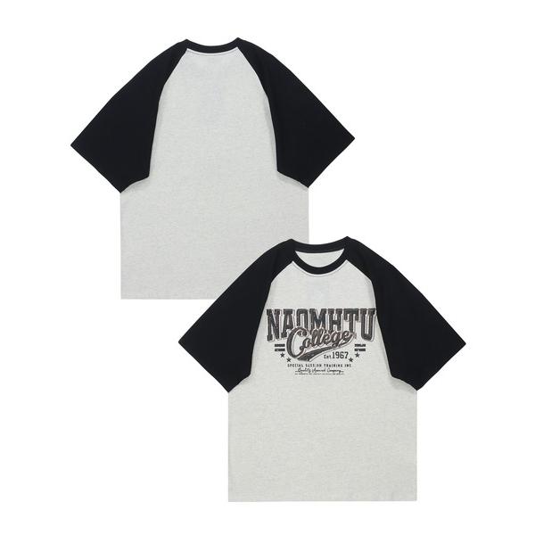 tシャツ HOOK -select-　アメカジ英字プリントラグランスリーブビッグTEE メンズ レデ...