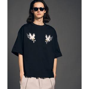 tシャツ Tシャツ メンズ 「UNISEX」Eagle Embroidery Prime-Over Crew Neck T-shirt/イーグル刺繍プ