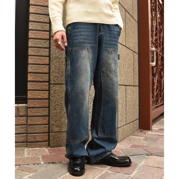 ジーンズ ブルーデニムペインターパンツ メンズ