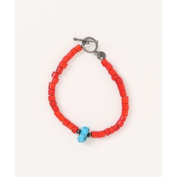 ブレスレット 「W」「it」「LAST HEAVEN」ホワイトハート×ブルーターコイズ　ナゲットブレ...