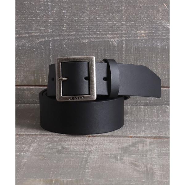 ベルト Levi's/リーバイス 40mm 本革 スクエア バックル レザーベルト メンズ レディー...