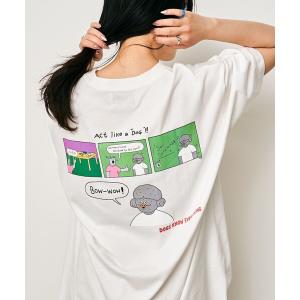 tシャツ Tシャツ メンズ Megumi Yamazaki/メグミ ヤマザキ 3コマ バックプリント クルーネック 半袖Tシャツ