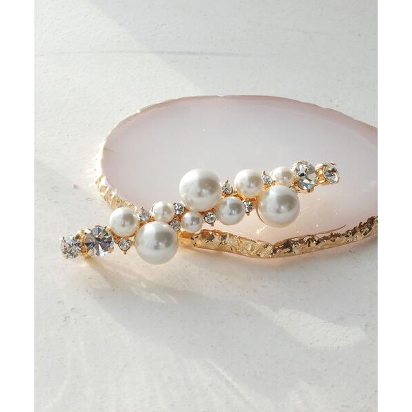 ヘアクリップ ランダムパールバレッタ