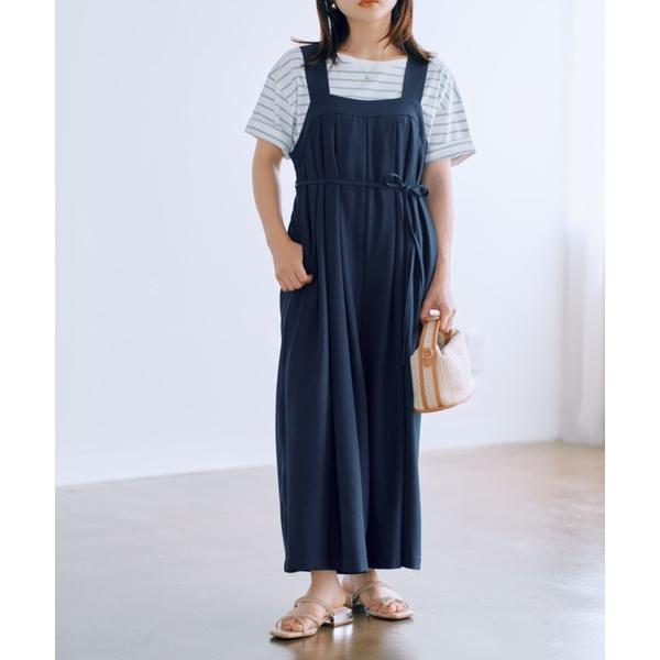 オールインワン タックワイドオールインワン「低身長・小柄女性」 レディース