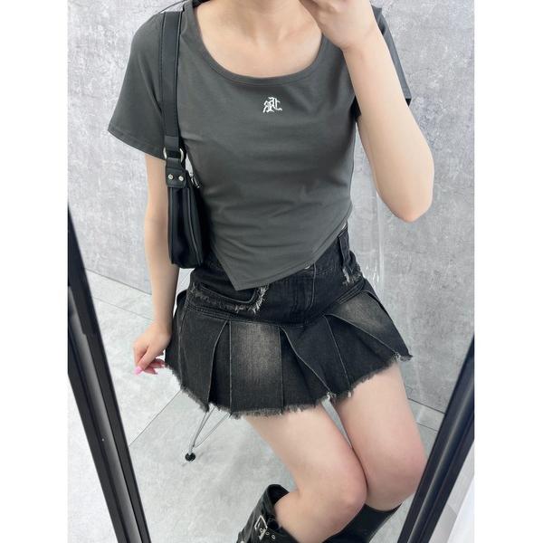 tシャツ アシンメトリーヘムカットソー レディース