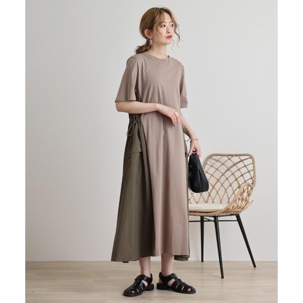 ワンピース A.N.L 脇切り替えカーゴポケットワンピース