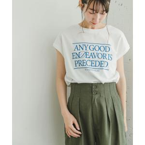 tシャツ Tシャツ レディース ルーズロゴフレンチTシャツ