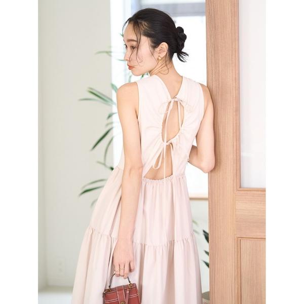 ワンピース バックオープンティアードワンピース