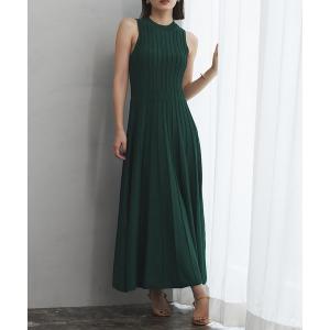 ワンピース ピンタックストライプニットワンピースの商品画像