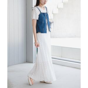 ワンピース *「2サイズ展開/セットアップ/前後2WAY」半袖レースワンピース