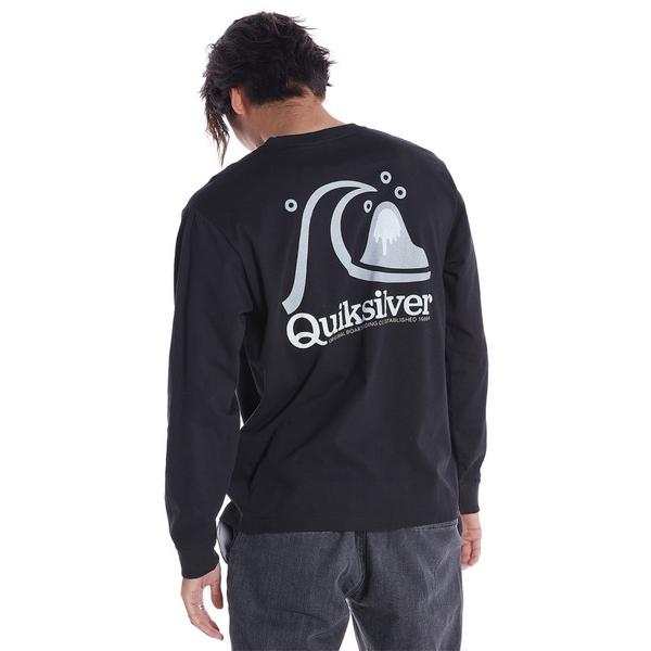 「Quiksilver」 長袖Tシャツ LARGE ブラック メンズ