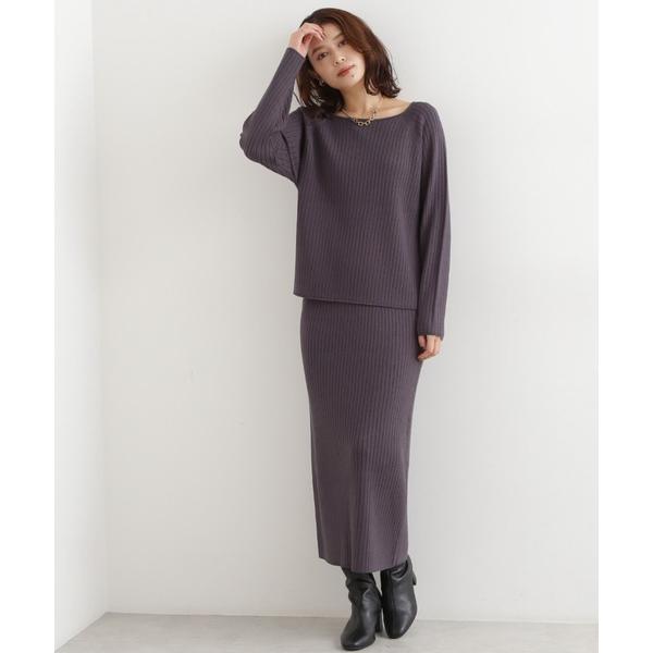 「NATURAL BEAUTY BASIC」 セットアップ MEDIUM チャコールグレー レディー...