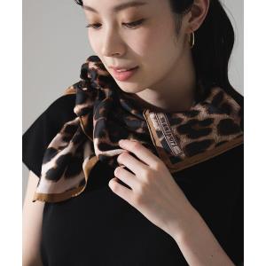 ストール マフラー ｍanipuri / レオパード シルクスカーフ LARGE レディース