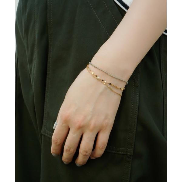 ブレスレット 金属アレルギー対応「ieLS」ステンレス　3連チェーンブレスレット レディース