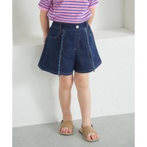 パンツ フリンジ ショート丈 デニムパンツ キッズ 子供服 女の子