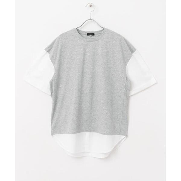 tシャツ 接触冷感TC天竺 布帛キリカエTシャツ メンズ