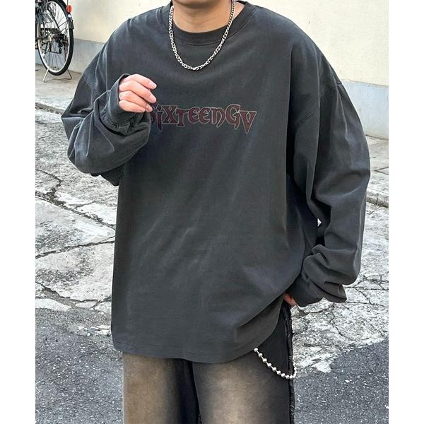 「Confirm」 長袖Tシャツ M チャコールグレー メンズ