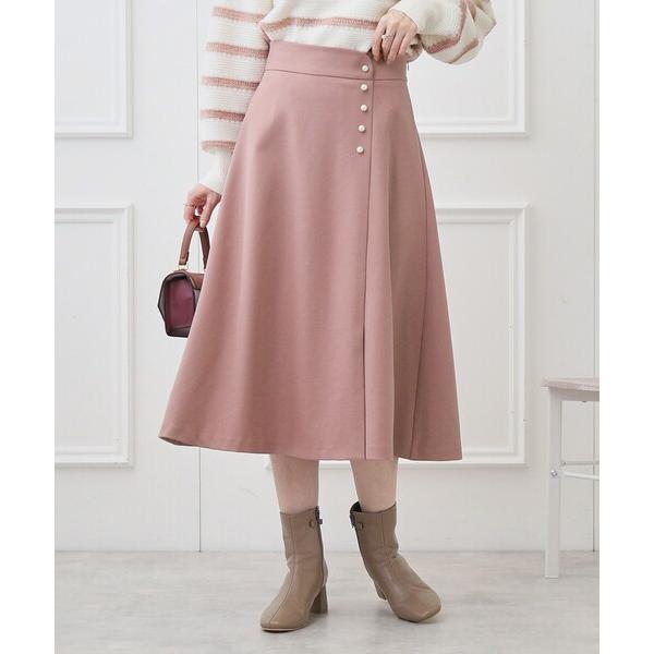 「couture brooch」 フレアスカート 40 ベビーピンク レディース