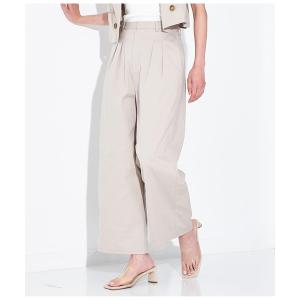 パンツ 2タック ストレートパンツ レディース