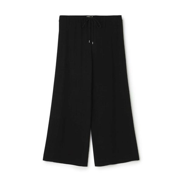 パンツ レーヨンキュプラコードチェック ドローストリングイージーパンツ レディース